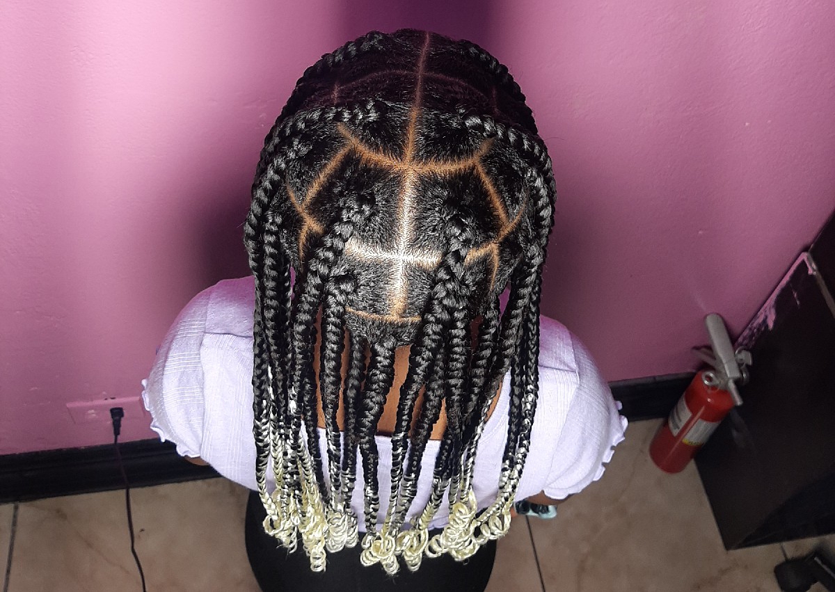 Kids shampoo jumbo  knotless braid