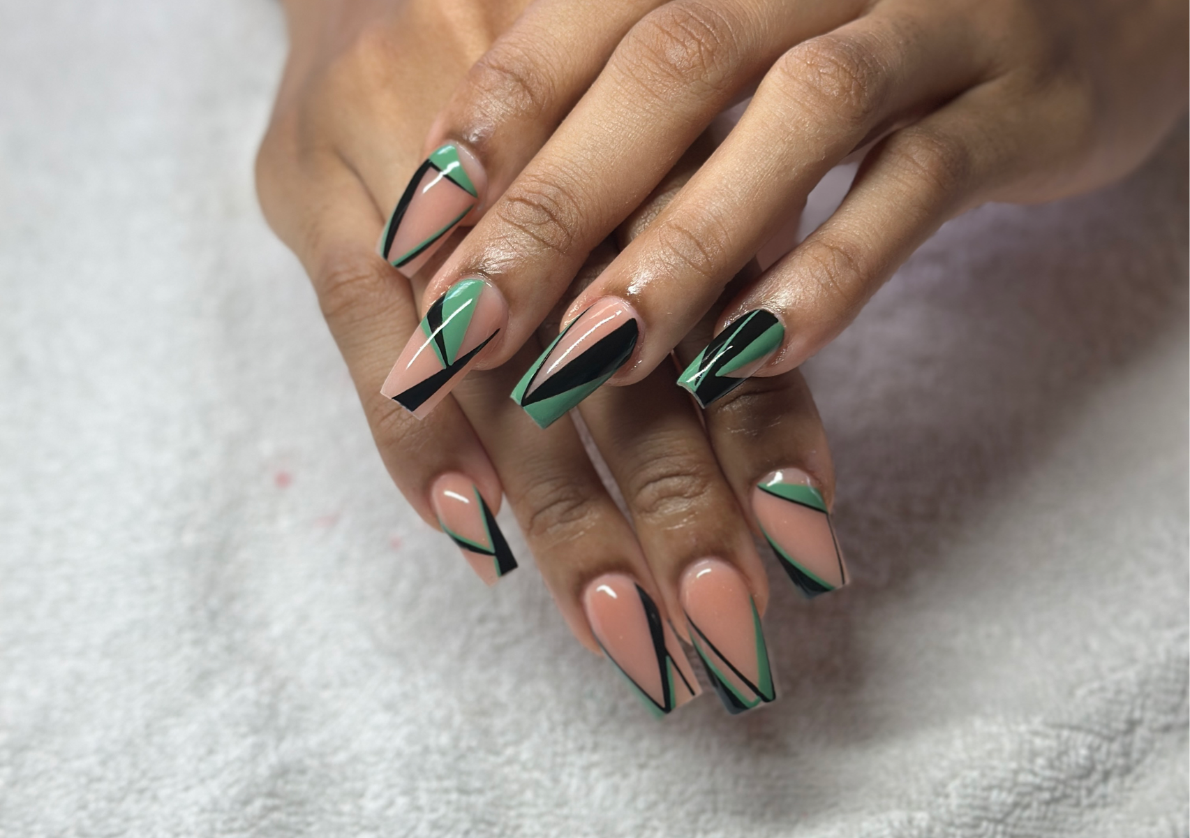 Acrylic w/ abstract design 