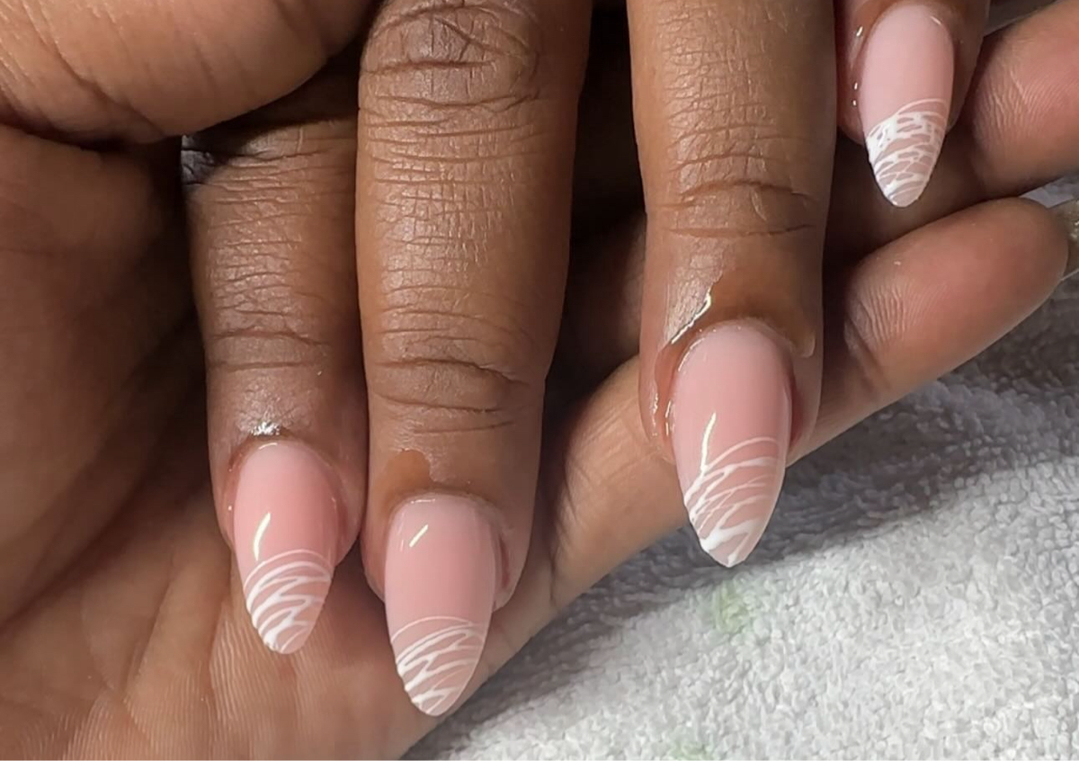 Acrylic with spider gel tips