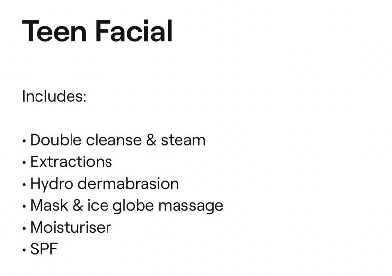 Teen Facial