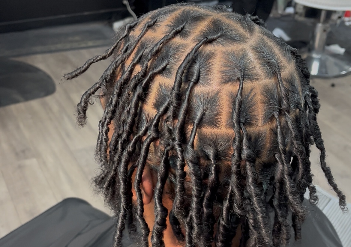 Starter locs (shoulder length)