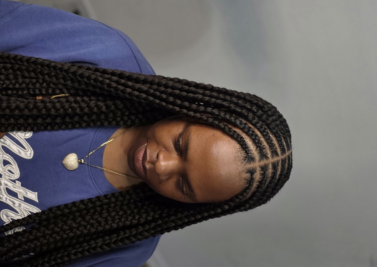 3 Layers feed- in cornrows Midback New💥🆕️