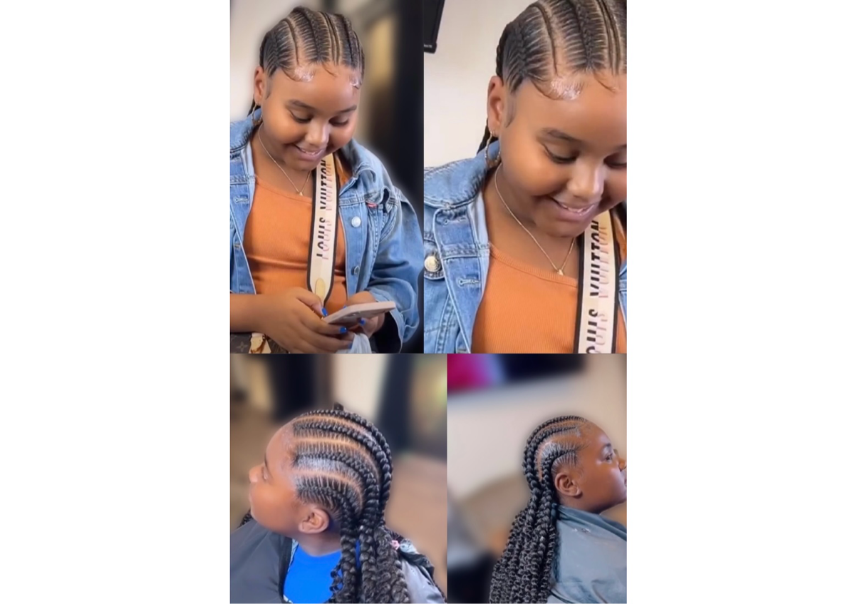 Kids large Feed In (5-6 Braids)