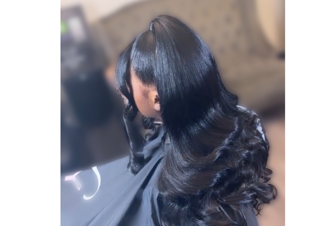 Kids Press Style (Own hair extended length)