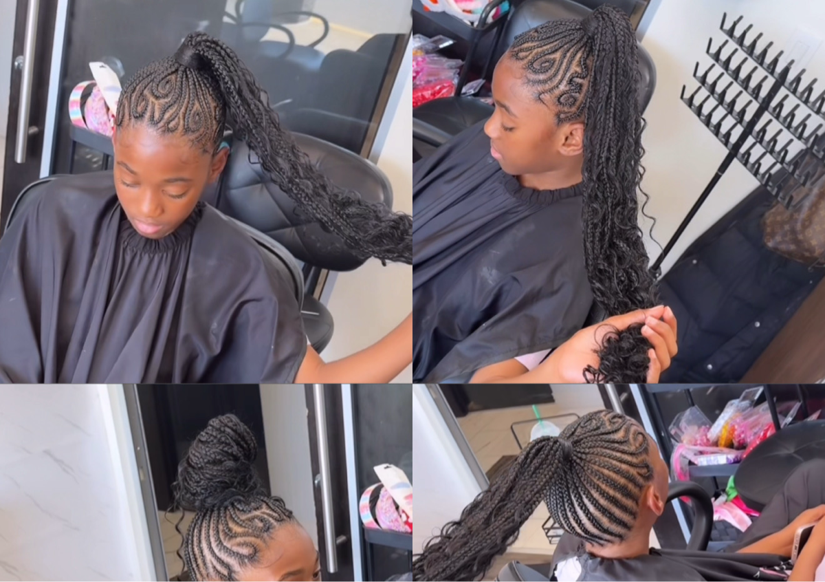 One ponytail crazy braids boho 