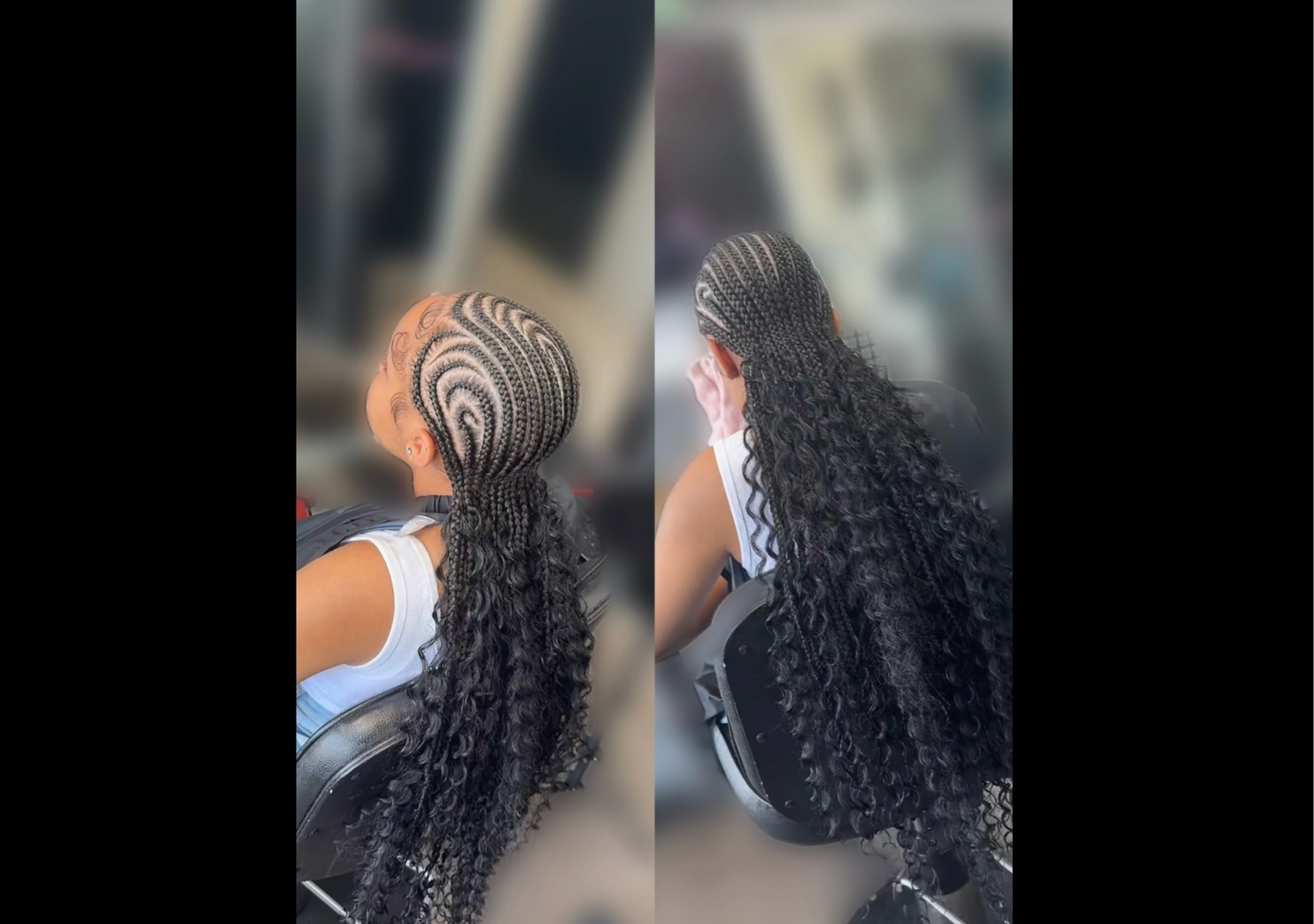 Single layer boho design braids