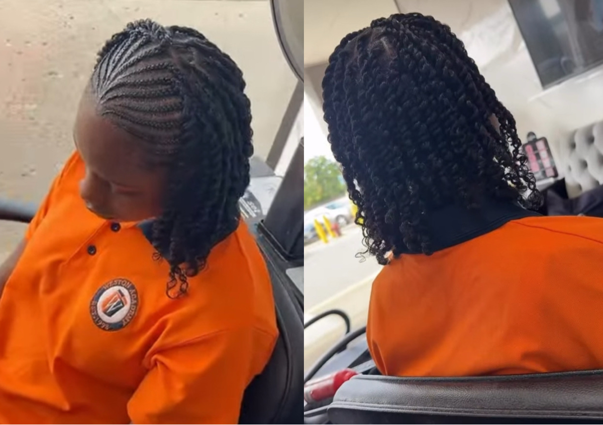 Kids French Braids w/ Two strand twist (own hair)