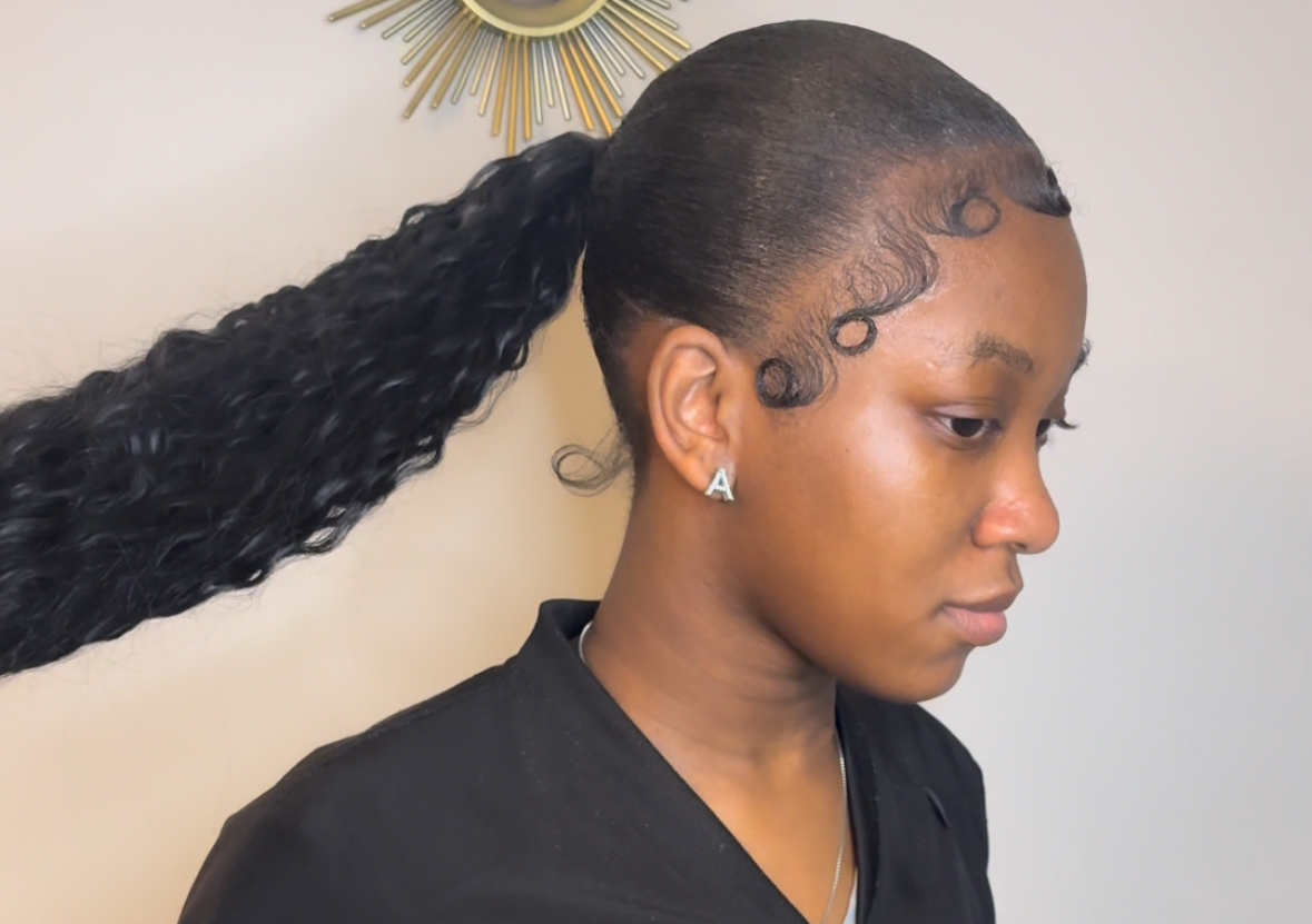 Sleek ponytail