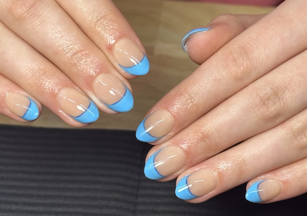 French tip all 10 nails - gel x