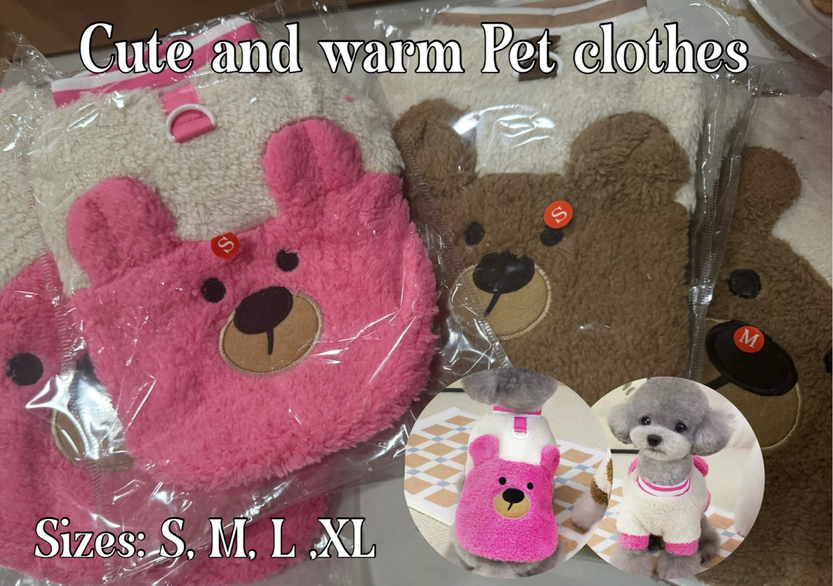 Brand new cute cozy winter ❄️ pet clothes .