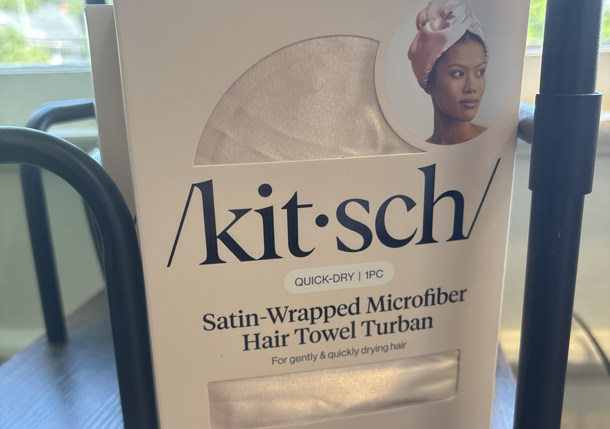 Satin Wrapped Hair Towel - Blush