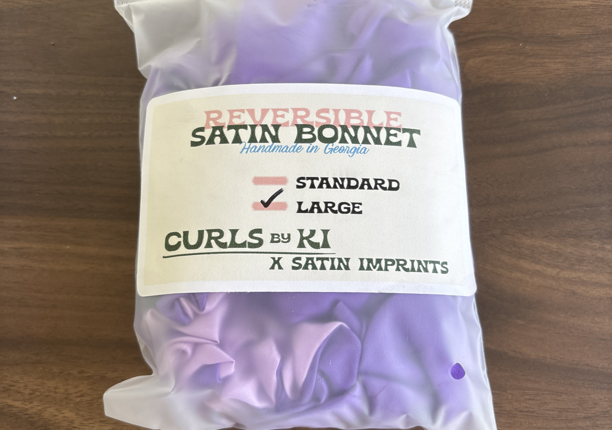 Purple Satin Bonnet - Large