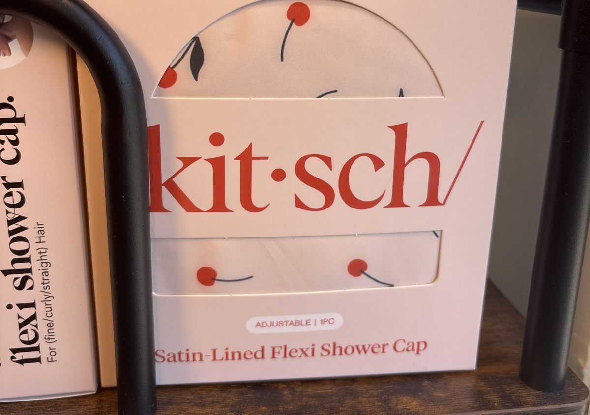 Satin Lined Flexi Shower Cap - Cherry Print