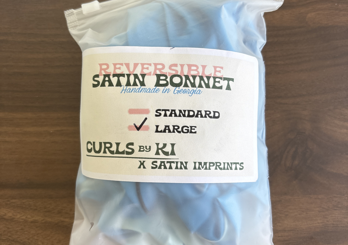 Blue Satin Bonnet - Large