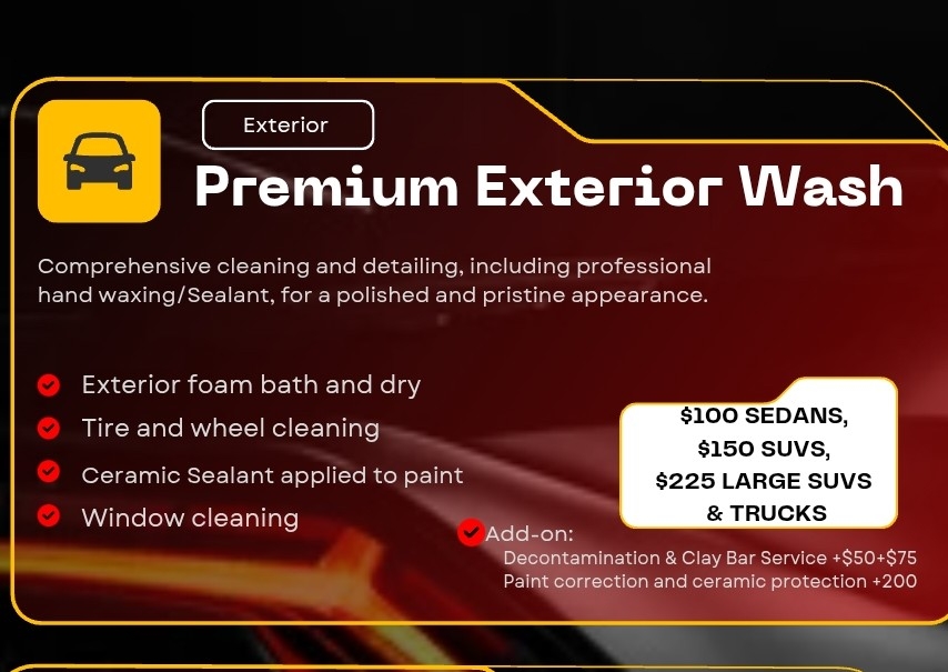 Premium Exterior Wash Sedan