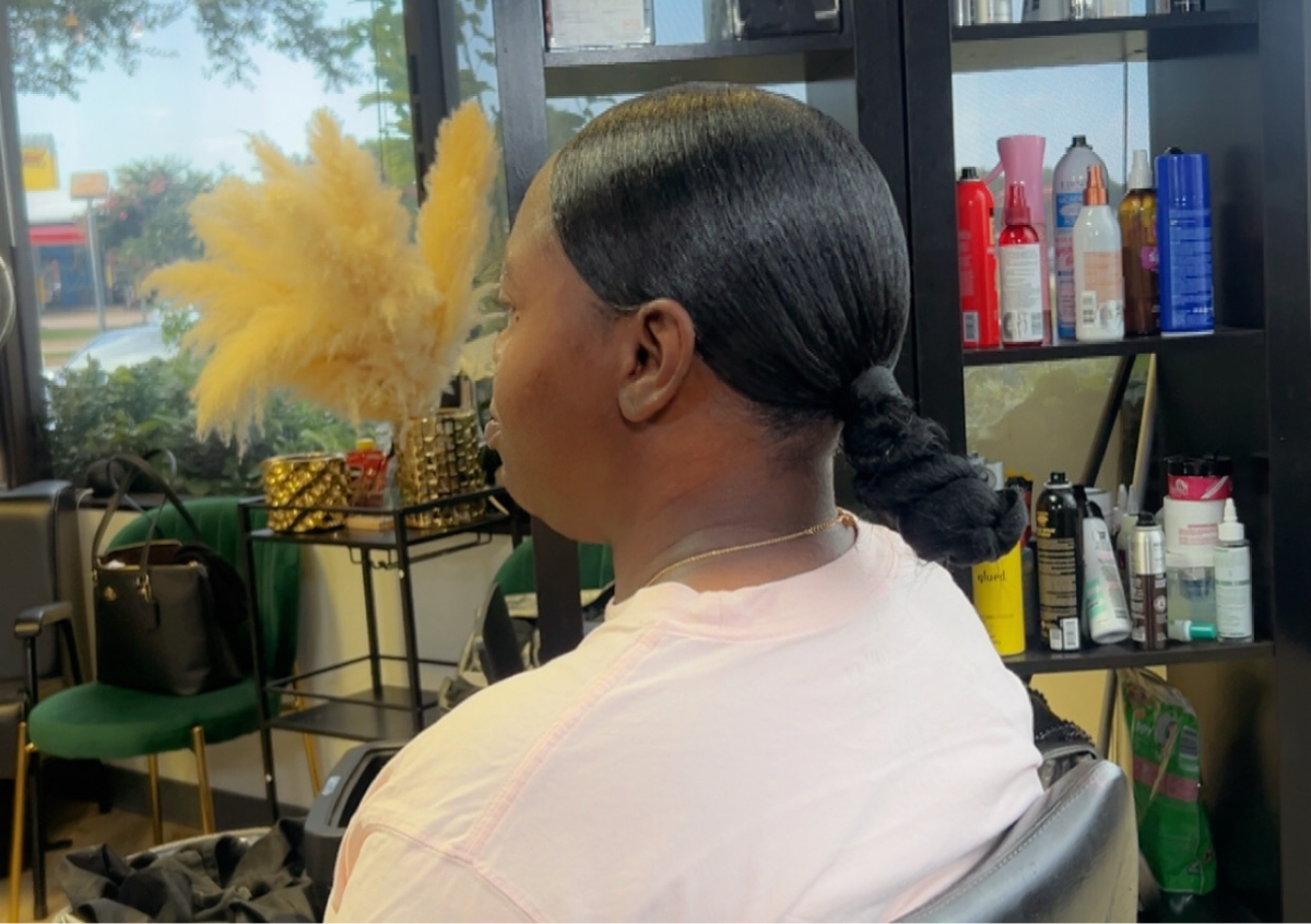 Side Part Swoop Bun knot Bun 