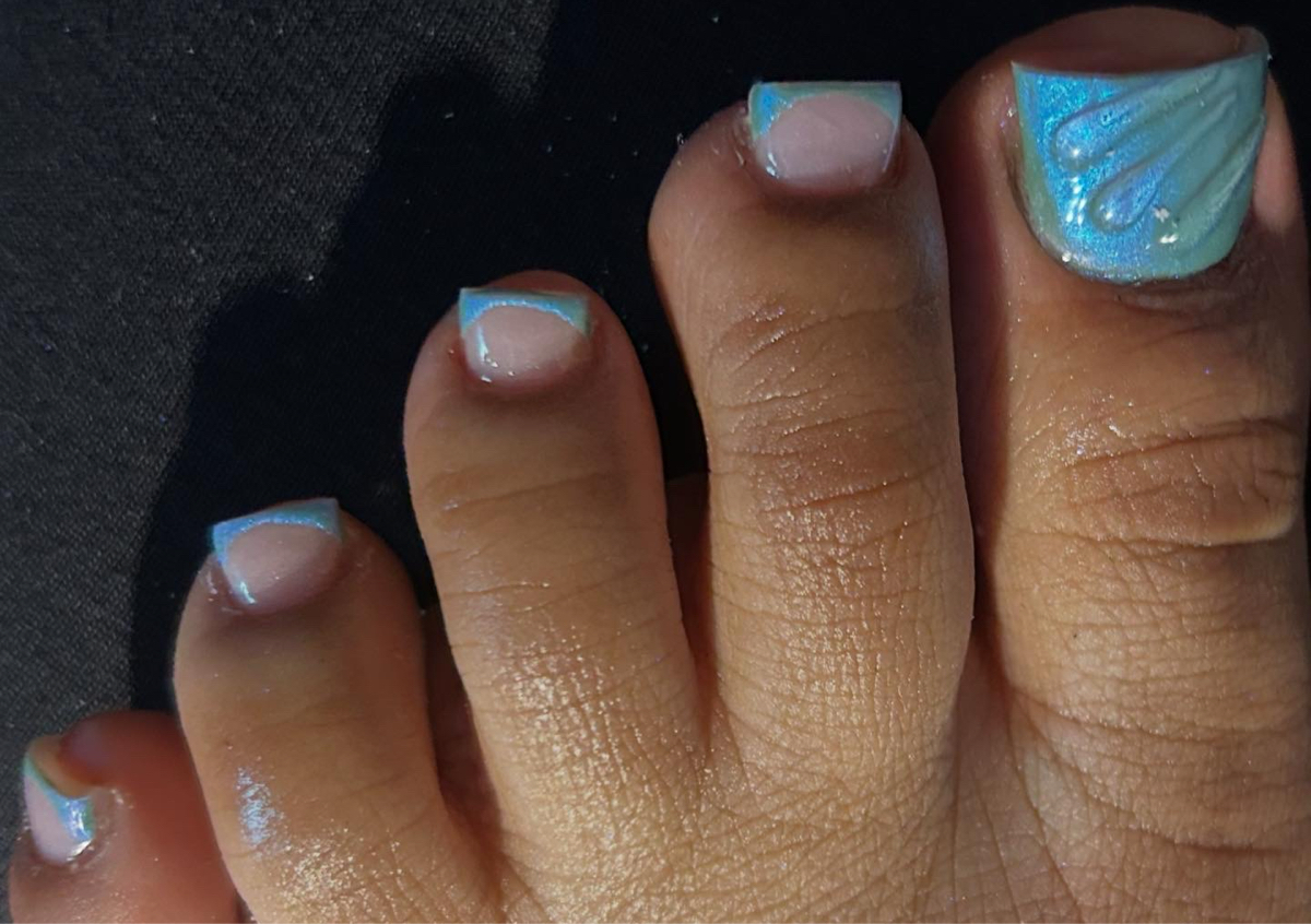 Acrylic toes dry pedi