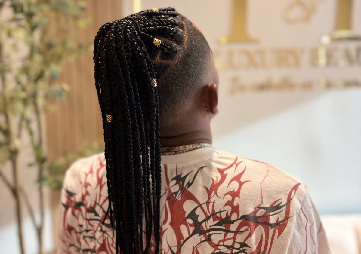 Box Braids para Hombre parte frontal