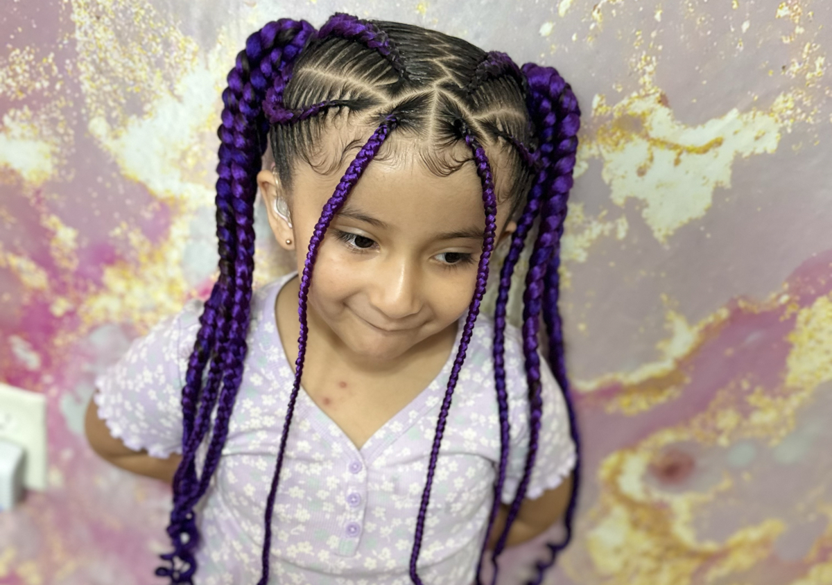 4 trenzas con cabello postizo 