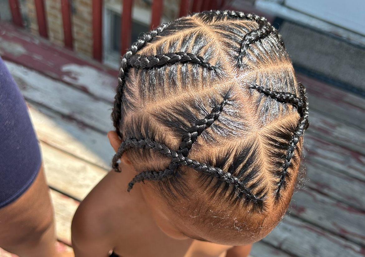 little boy natural freestyle braids