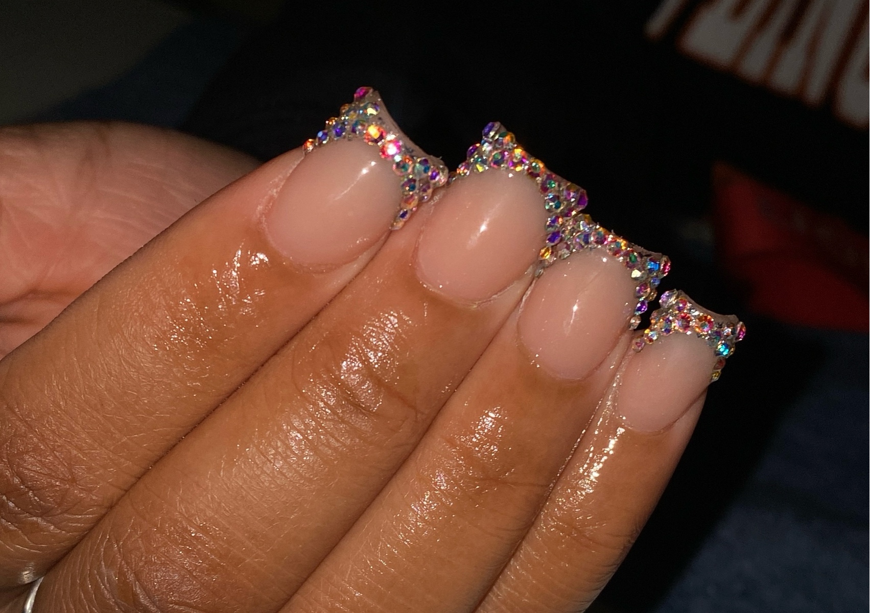 Short All Rhinestone Frenchies