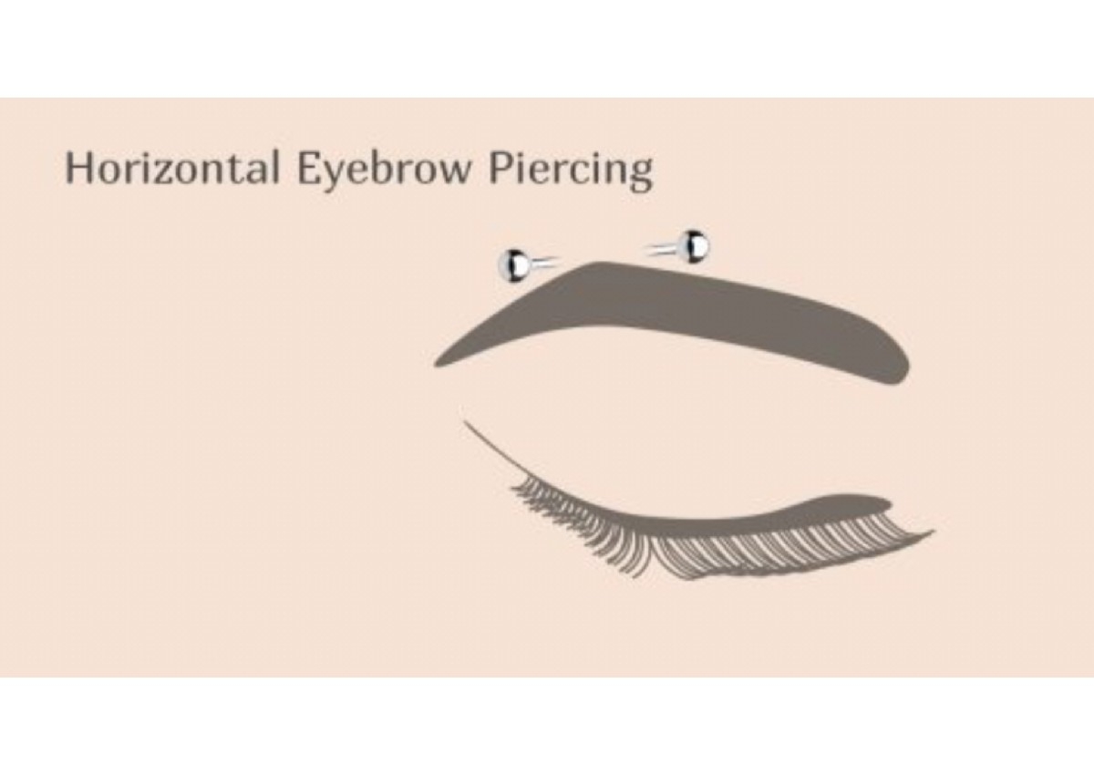 Horizontal Eyebrow Piercing
