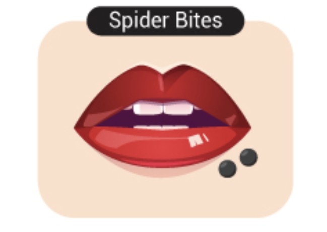 Spider Bites Lip Piercing
