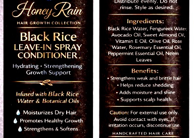 Black Rice leave in spray conditioner