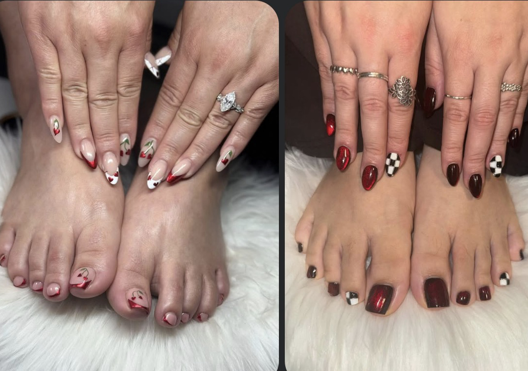 Acrylic nails and Pedicure bundle 