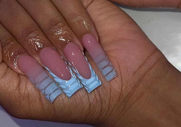 Gel Polish Nails Full Set Long -Hands Only 