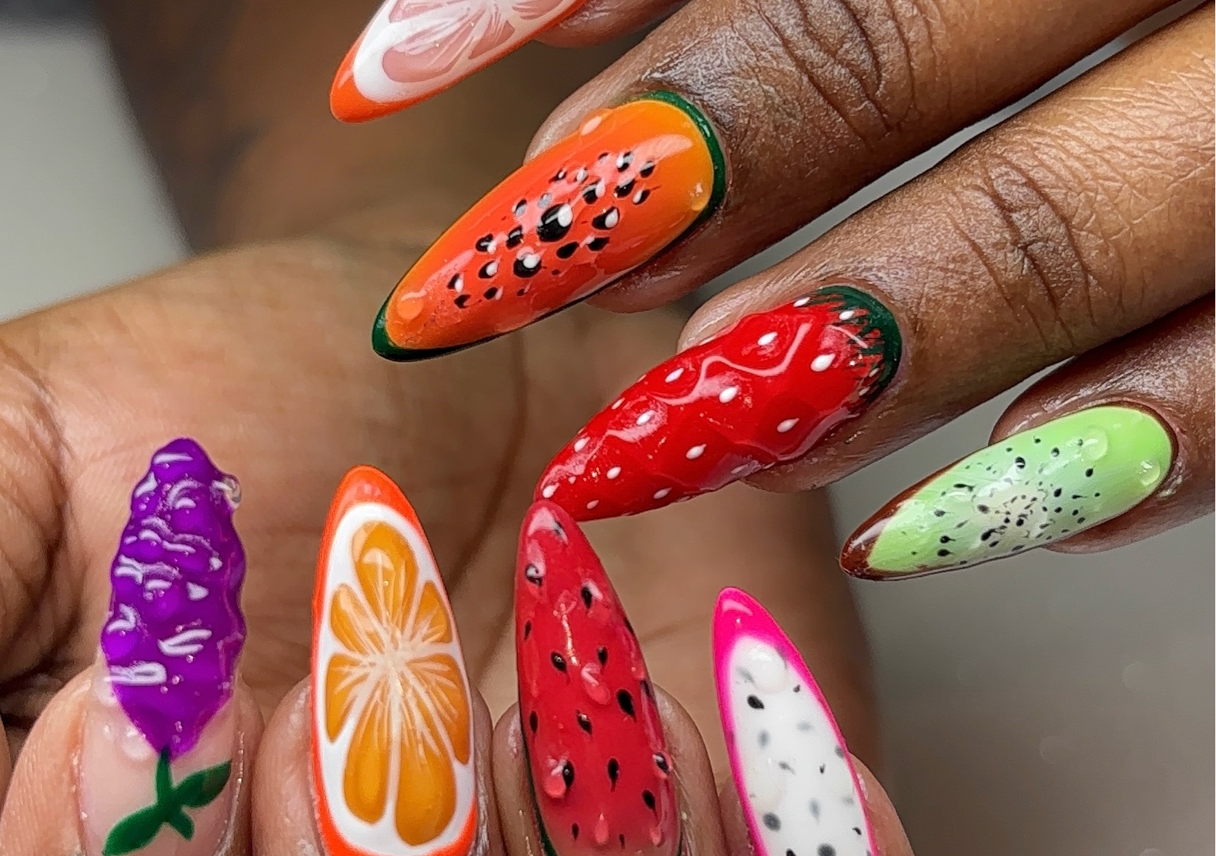 Sculpted gel hands and toes intricate 