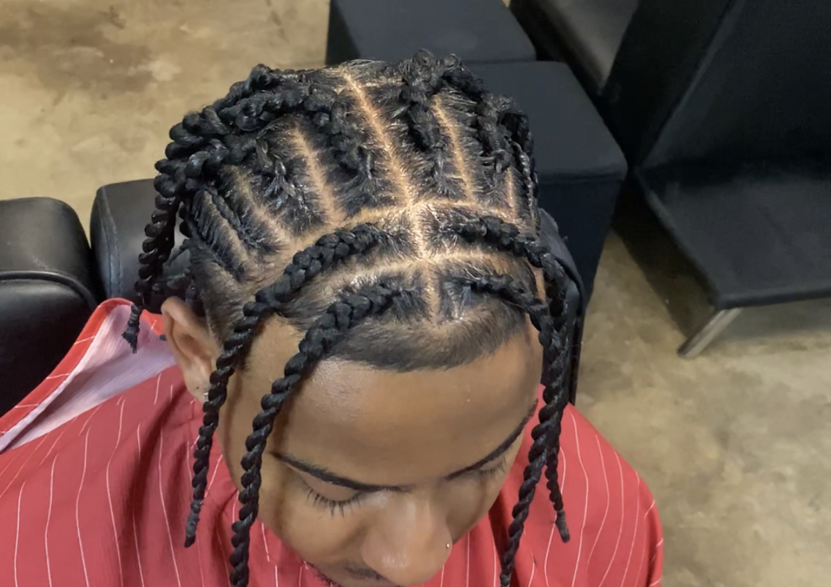 7-8 CORNROWS • Half hair