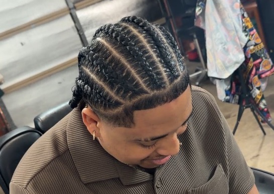 5-6 cornrows • Full or 3/4 hair