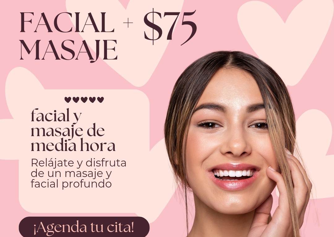 Oferta facial y masaje 30 min