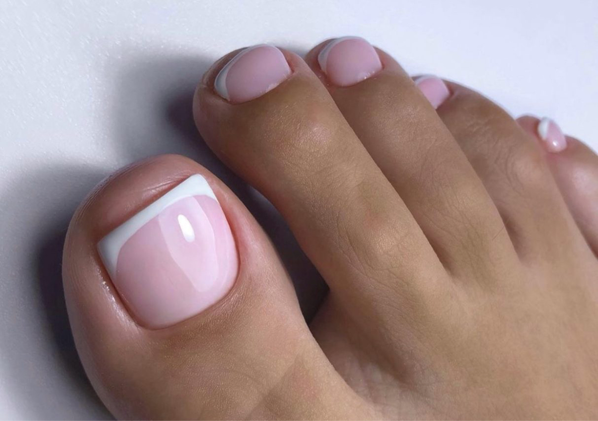 Gel polish pedicure