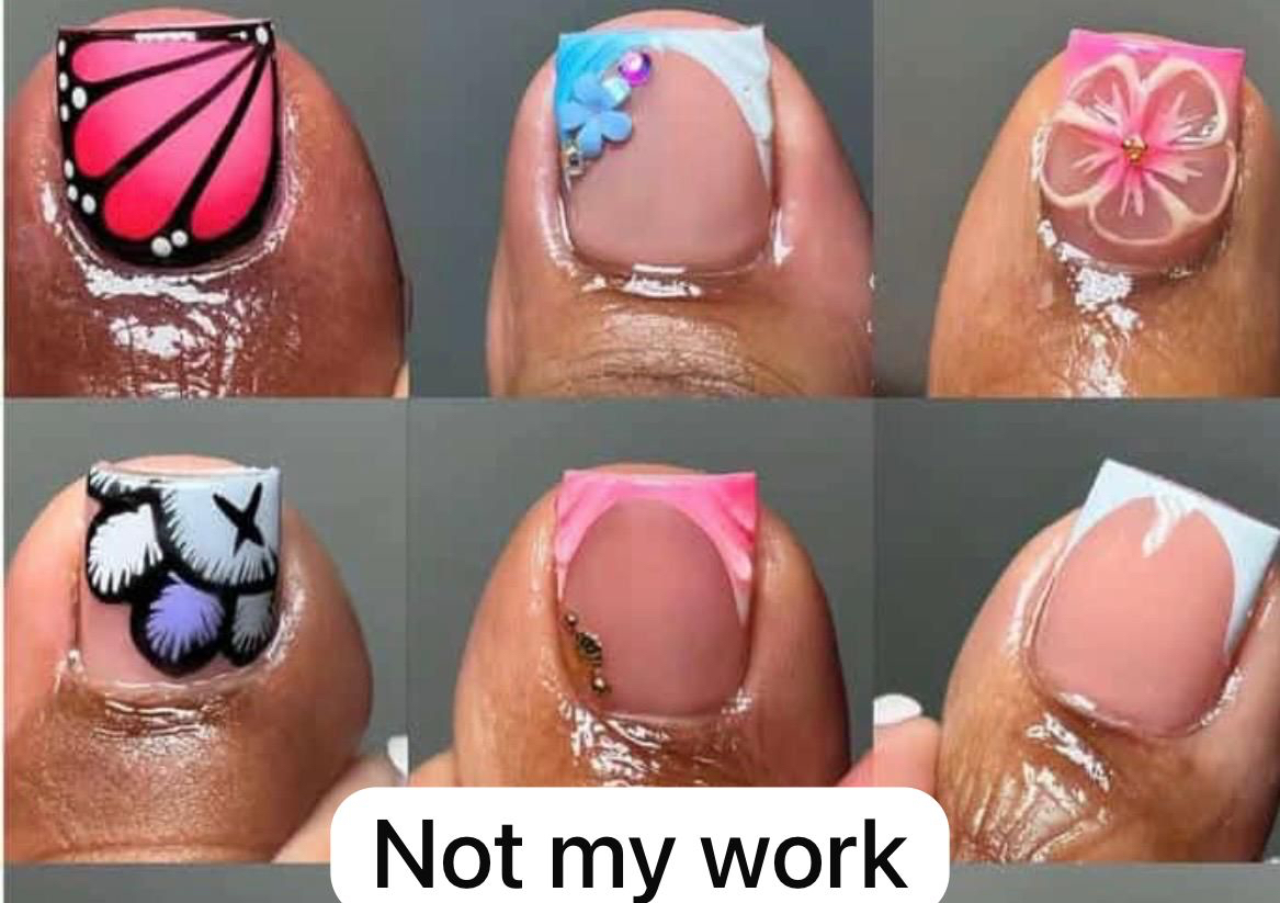 Acrylic on Big Toe with Designs