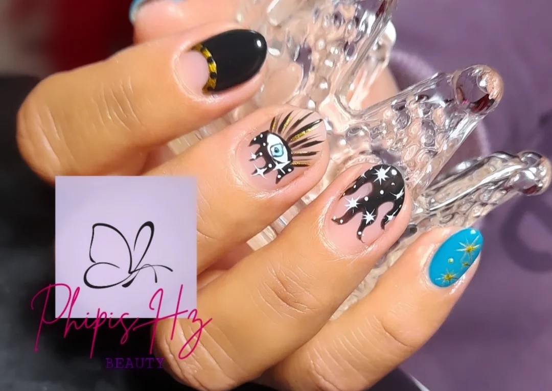 Gelish 2 o más tonos , diseños líneas french etc