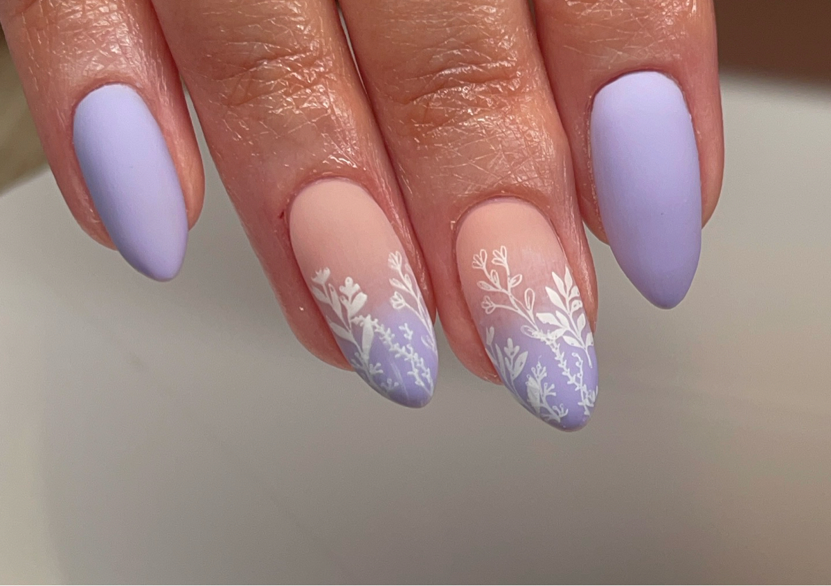 Double Dare set (Gel Mani w/ simple art on 2 nails)