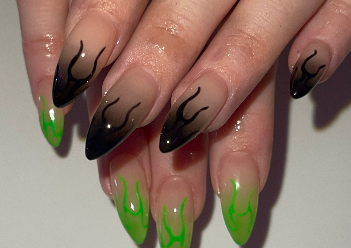 Diablo Set (Gel Mani w/ simple Art On All)