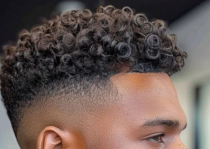 MEN'S PERM TOP CURLY HAIR 