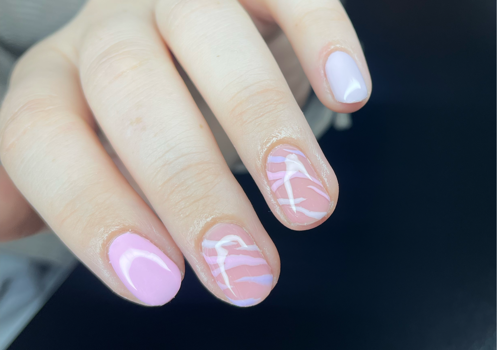 Builder gel with design