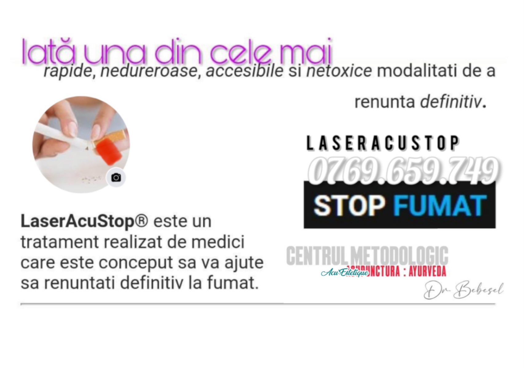 Renunțare Fumat - 3 Săptămâni De Asistenta include 3 sedinte tratament