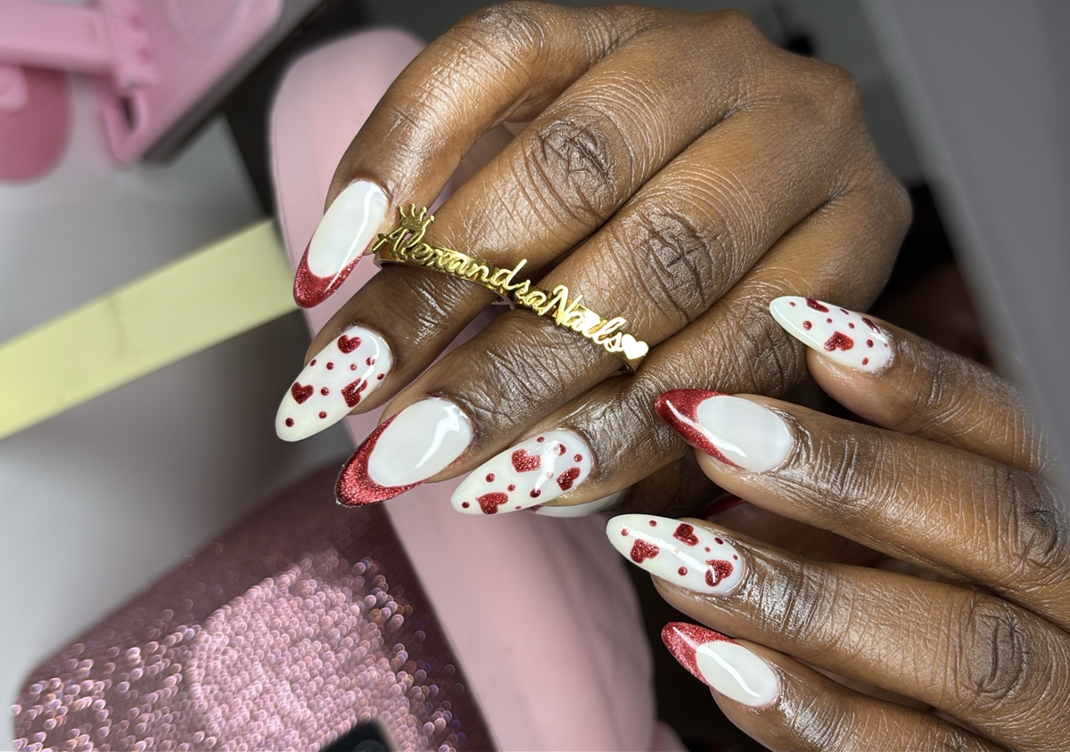 Color gel on natural nails 