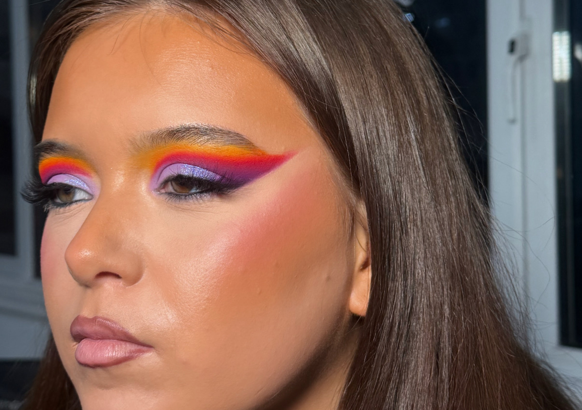 Colourful makeup look