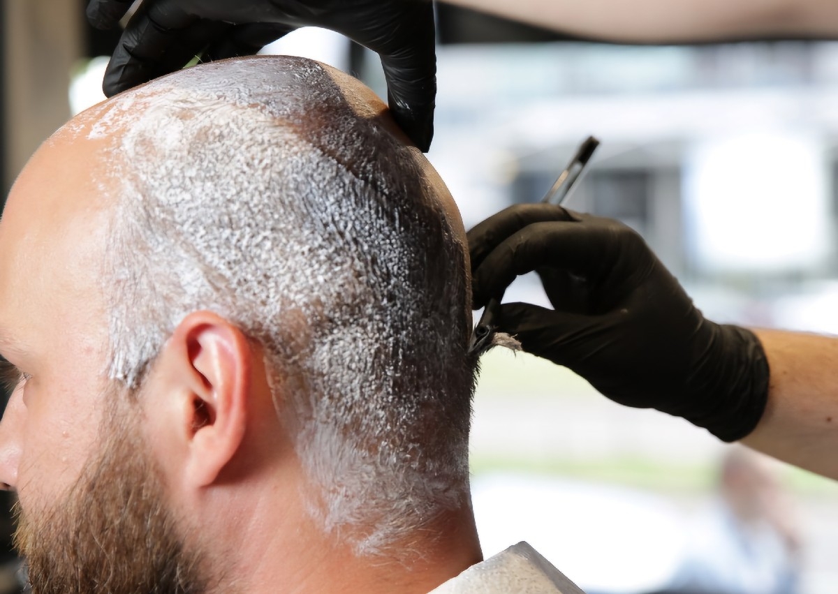 Hot towel & Head shave