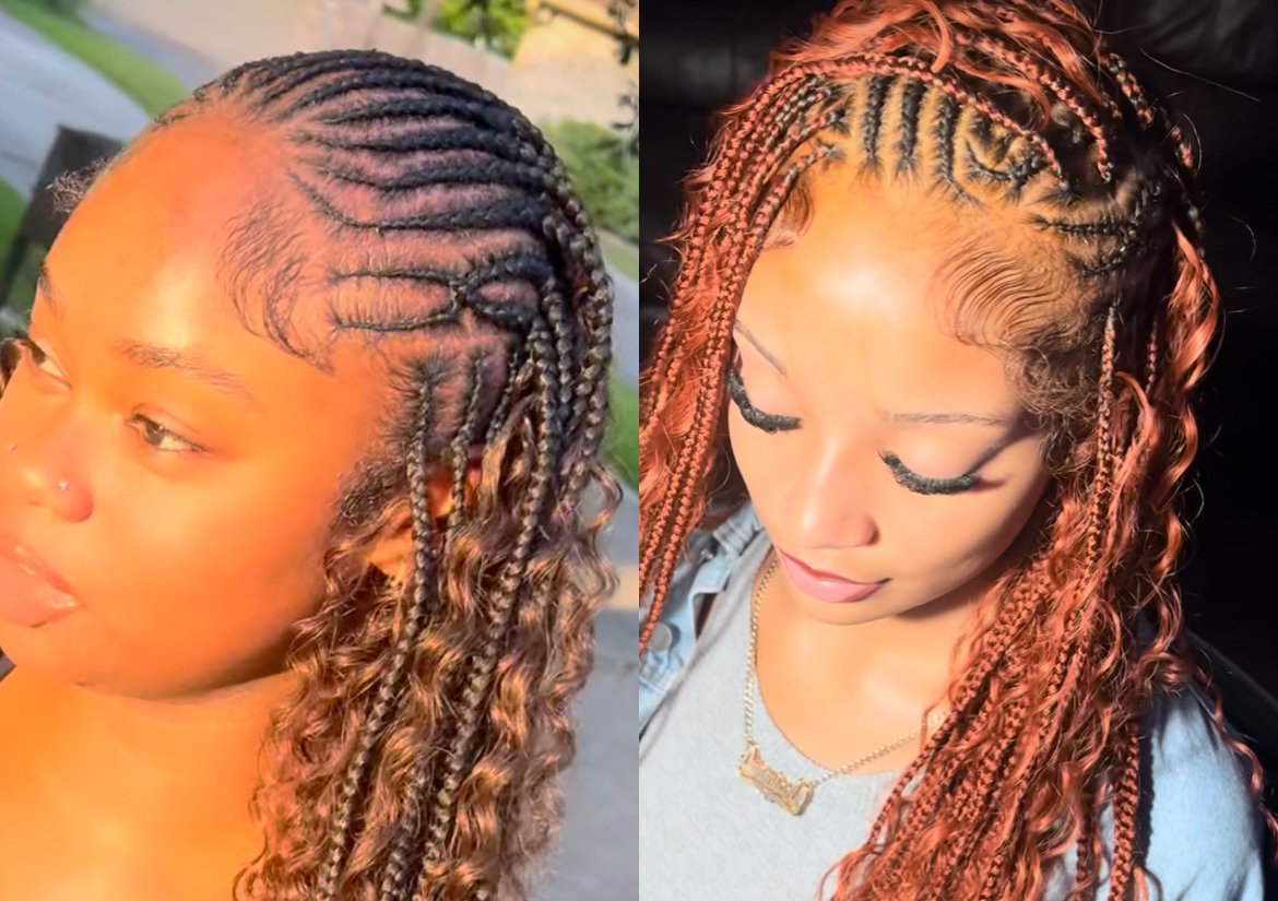 Tribal/flipover Braids