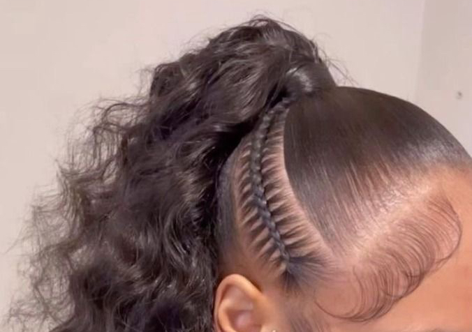 Ponytail with braid 