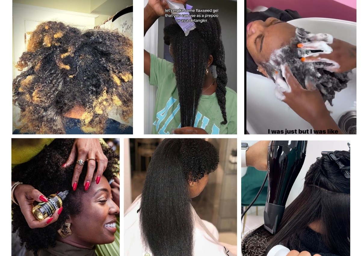 Take down of tangled and over due hair