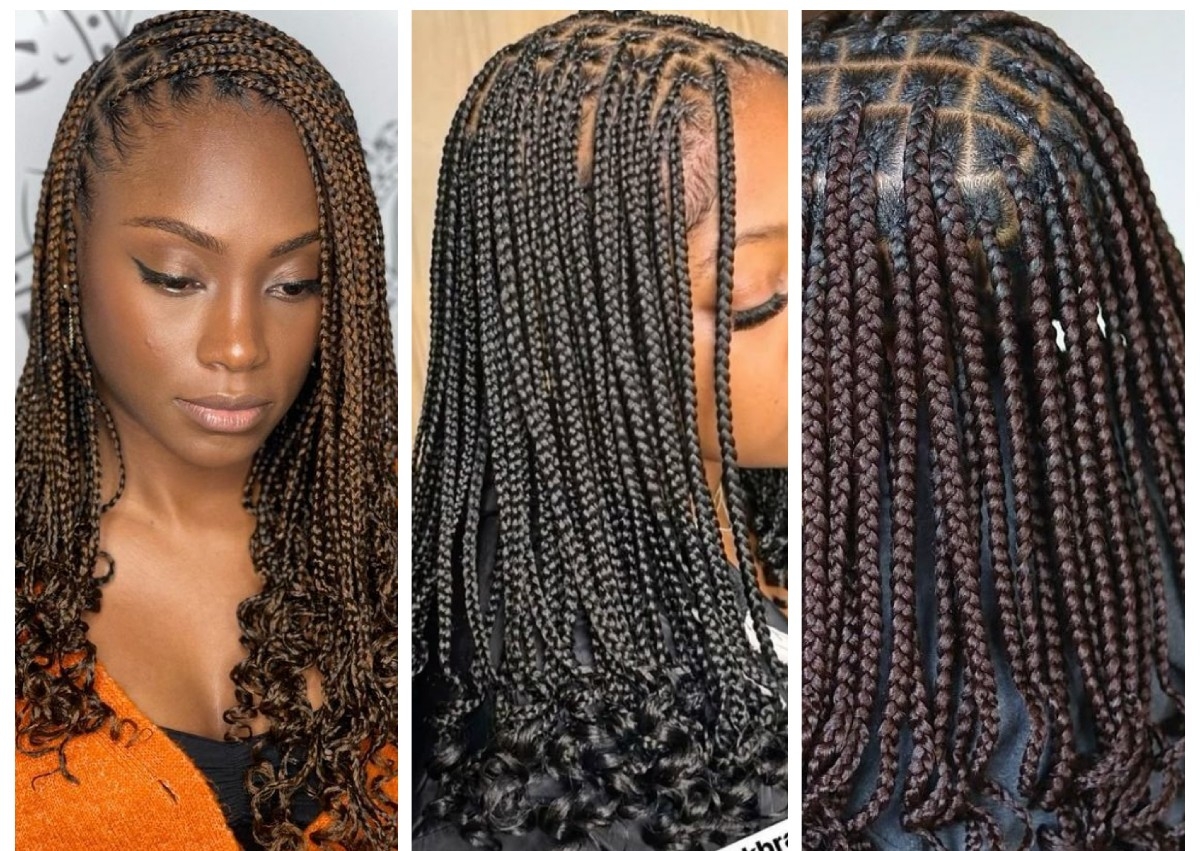 Medium Knotless Braids-Shoulder Length 
