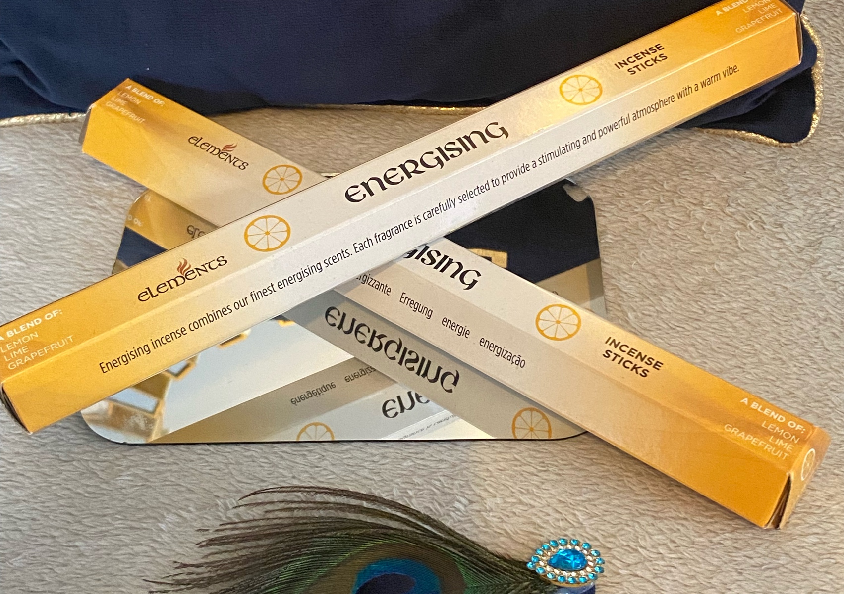 Energising fragrance incense sticks.